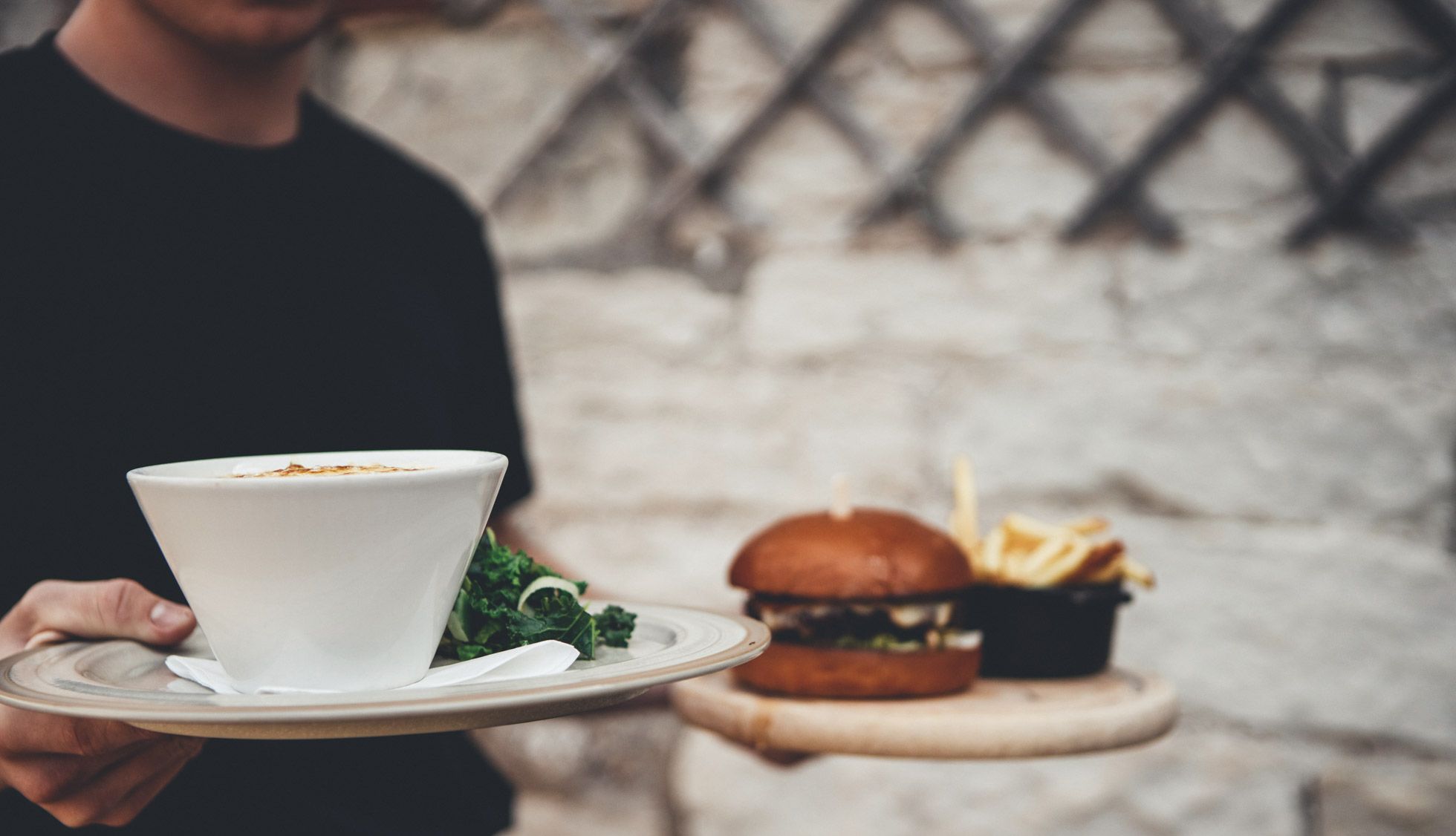 Coffee and Burger