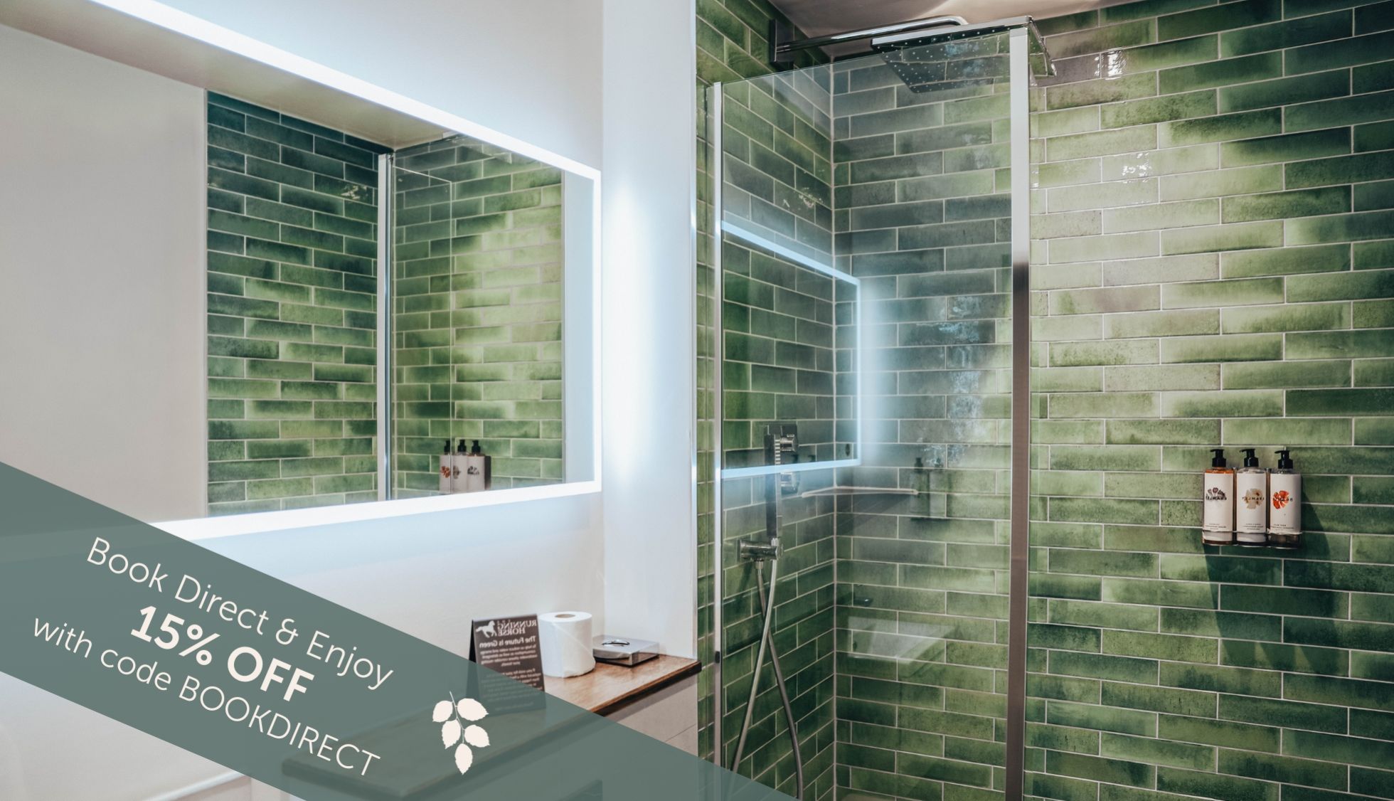Hotel bathroom at the Running Horse pub with rooms in Littleton near Winchester